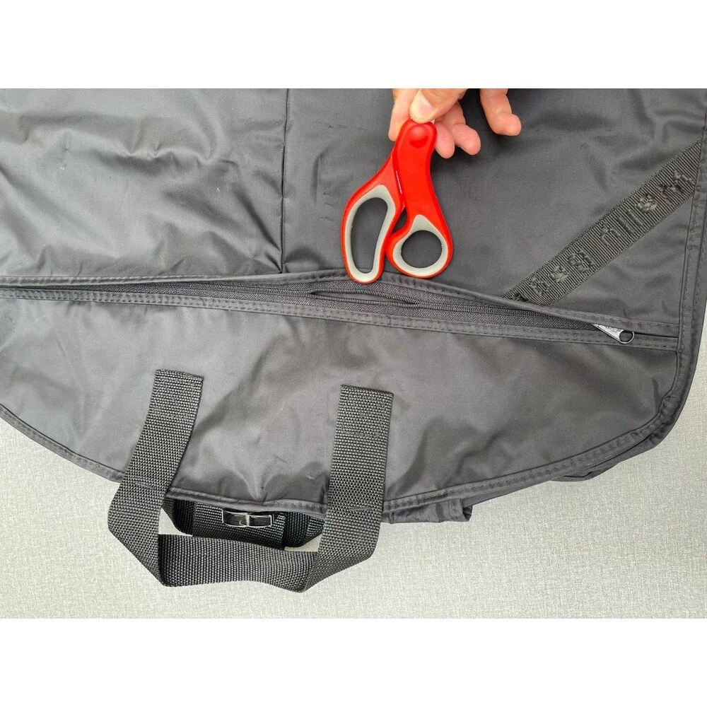 WallyBags Deluxe Travel Garment Bag w Two Zip Large Pockets Black 39